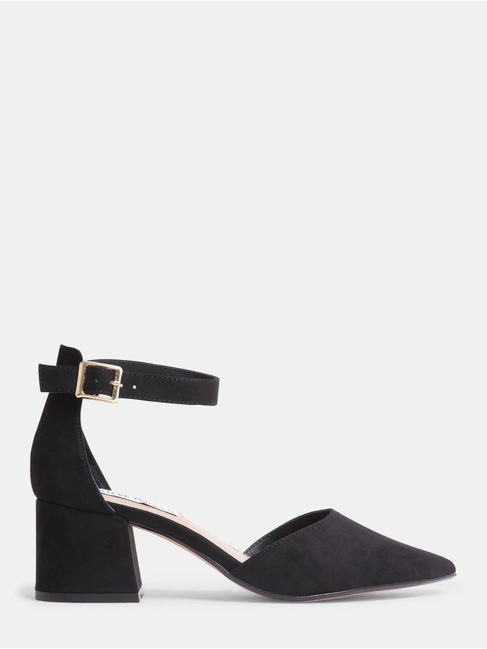 Steve Madden Block Heel Closed-Toe Ankle-Strap Pump - DARA-C1 BLACK